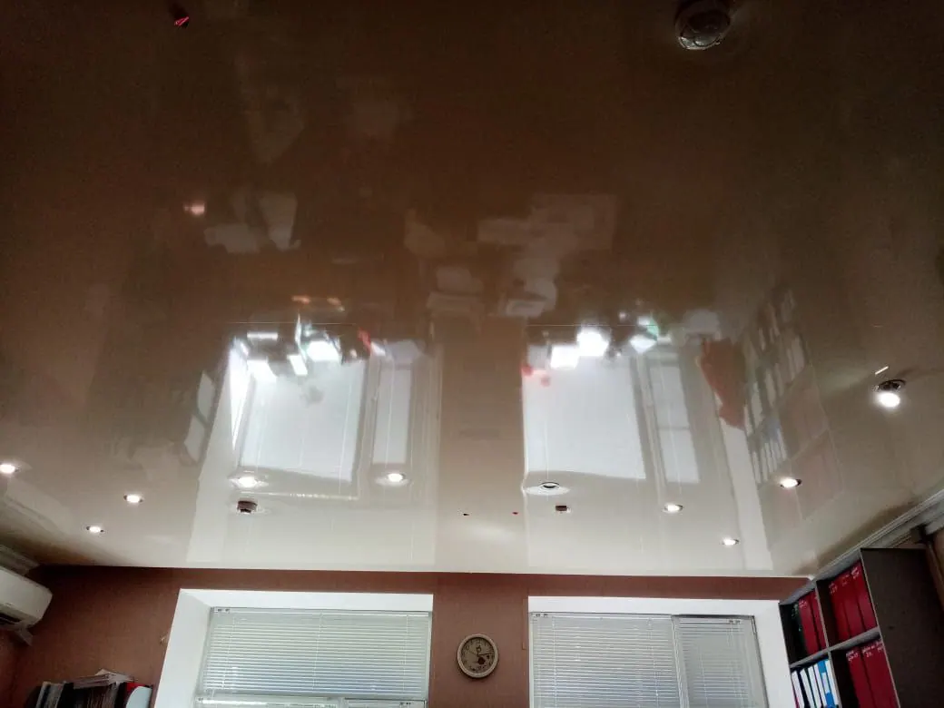 Натяжной потолок в офис с точечными светильниками — Вологда, Северная, 26, фото 1